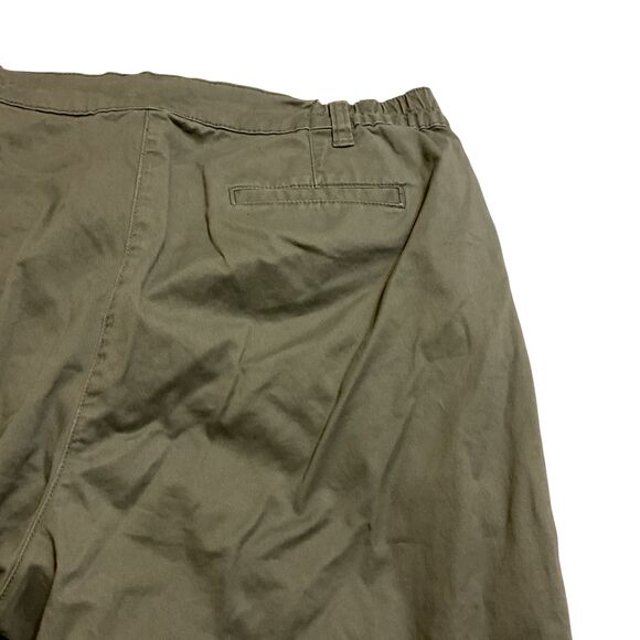Karen Scott Green Cotton Capri Pants Size 14 with Pockets - Picture 9 of 9